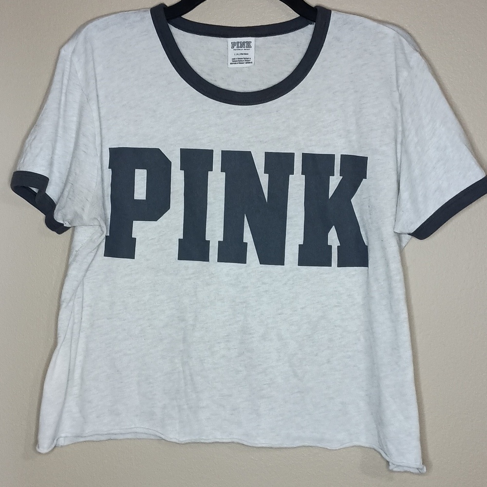 PINK Victoria's Secret Cropped Ringer Tee